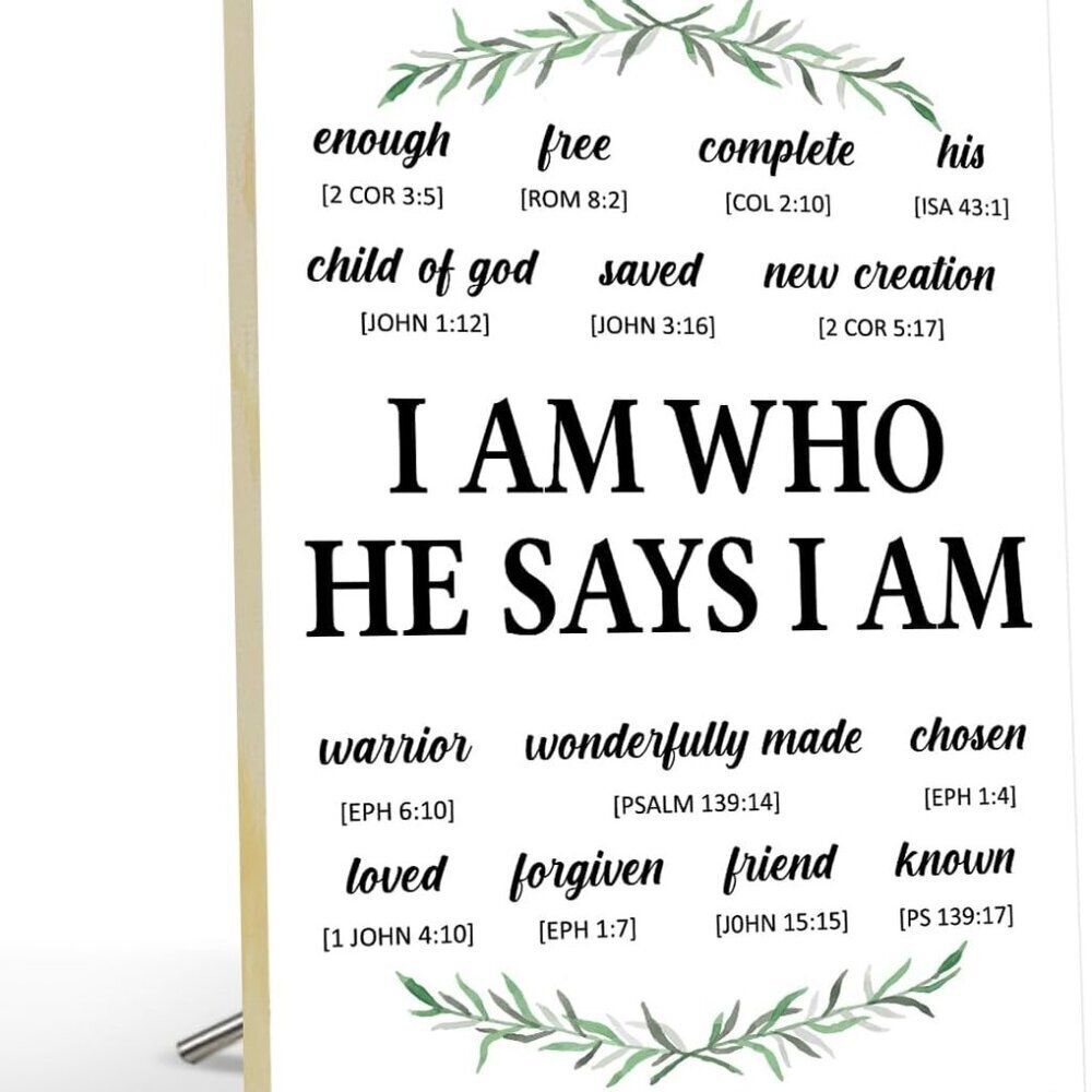 Religious Wall Decor Wooden Sign Scripture Gift for Baptism and Birthday